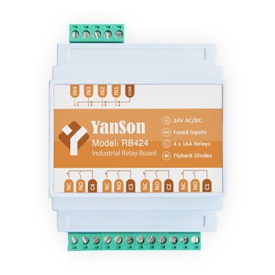 رله برد صنعتی 4 کانال 24 ولت